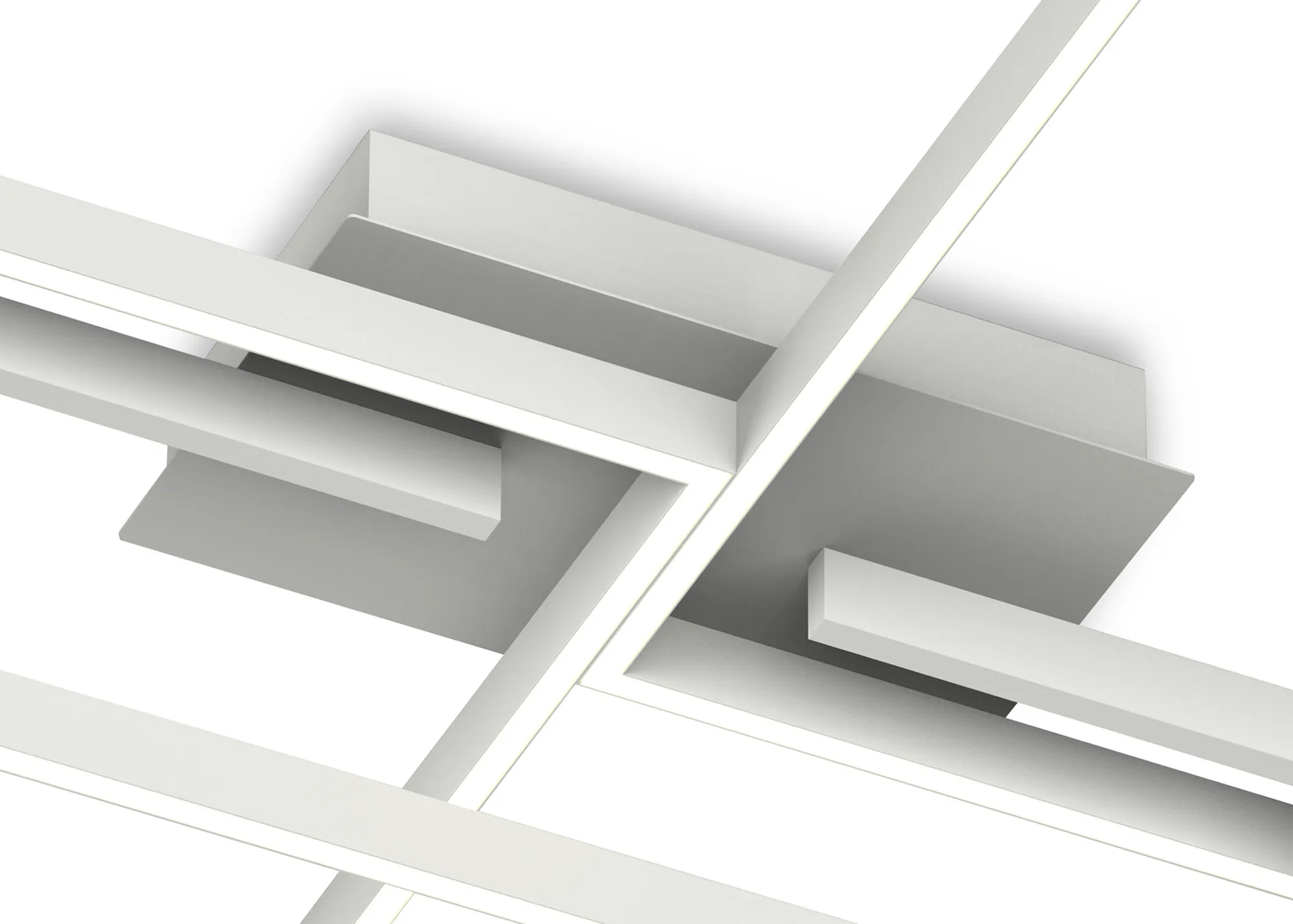 Mural Rectangular Flush Ceiling 48W LED Dimmable Matt White M6561  Mantra Fusion Mural White